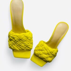Nordstrom Yellow Quilted Mules